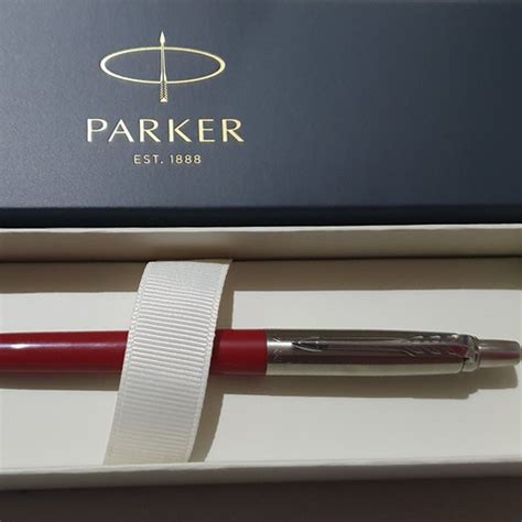 Jual Pulpen Parker Jotter Spc Ballpoint Merah Crome Trim Klip Silver