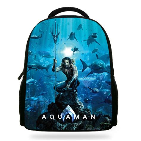 14inch Popular School Bookbags For Boys Girls Aquaman Backpack For Kids