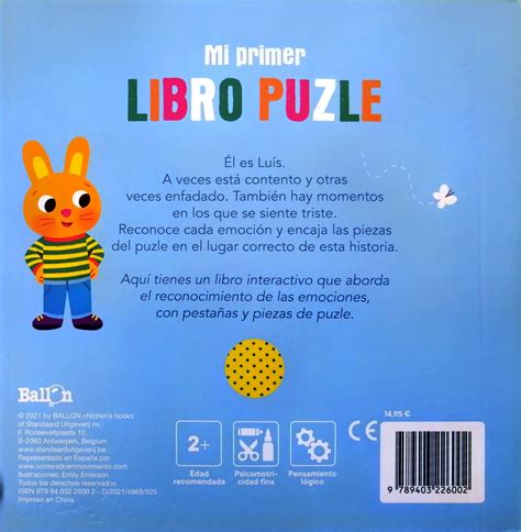 Mi Primer Libro Puzle Las Emociones Mateo And Leo