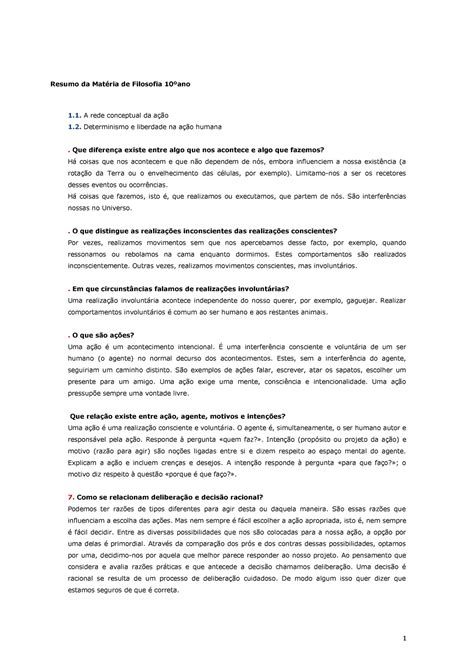 Resumos De Filosofia Ano Resumo Da Mat Ria De Filosofia Ano A