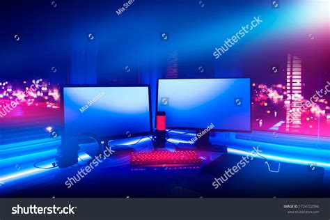 Room Neon Lights Game Zone Interior Stock Photo 1724722096 Shutterstock