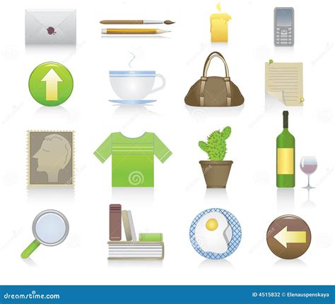 Set Of Miscellaneous Icons Stock Vector Illustration Of Cloth 4515832