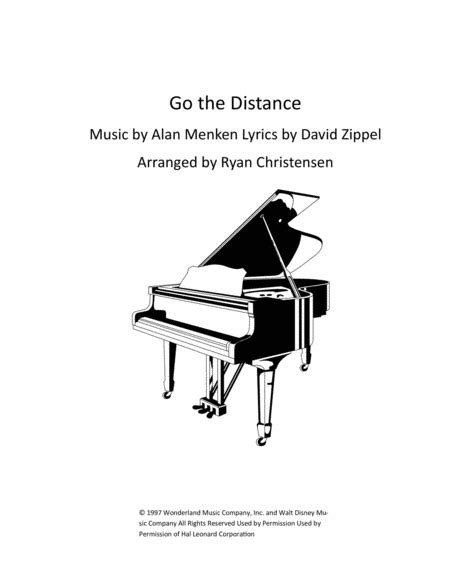 Go The Distance Arr Ryan Christensen By Michael Bolton Sheet Music For Piano Solo At Sheet