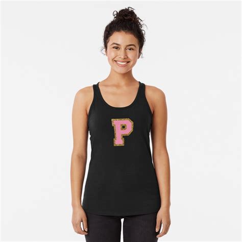 Gold And Pink Varsity Letter P Sticker For Sale By Byleahwithlove