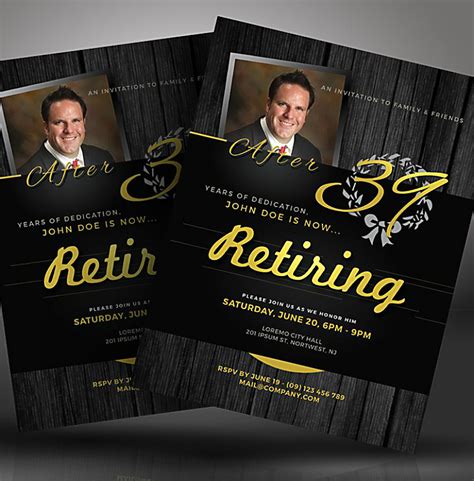 18 Retirement Invitation Designs Ai Psd Word Pages Design