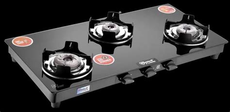 3 burner glass gas stove, Stainless Steel at Rs 2750 in Indore | ID ...