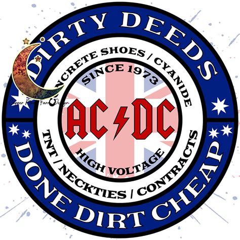 Ac Dc Dirty Deeds Done Dirt Cheap Png File For Sublimation Etsy