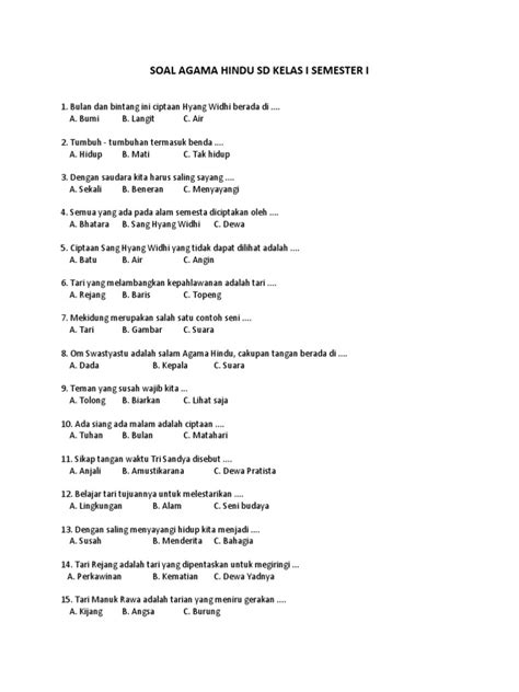 Detail Contoh Soal Agama Kelas Sd Koleksi Nomer