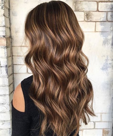 Warm Brunette Balayage With Beach Waves Brown Hair Balayage Balayage