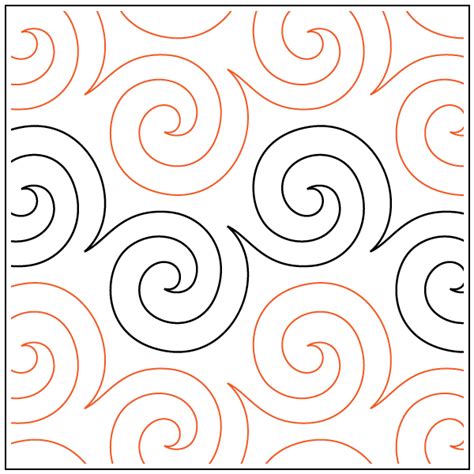 Basic Swirl Pantograph Quilting Stitch Patterns Long Arm Quilting