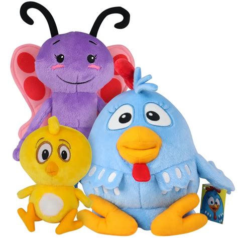 Combo 3 Original Plush Toys Galinha Pintadinha Gallina Pintadita Lottie