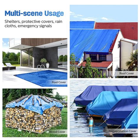 Buy Heavy Duty Tarp Waterproof 10x12 Sunallin Camping Tarps Super