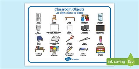 Classroom Objects In French Teaching Resources Twinkl