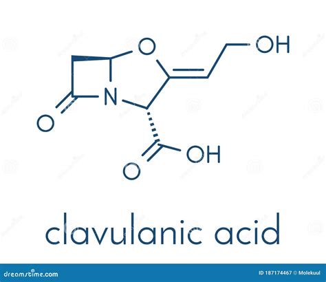 Clavulanic Acid Molecular Structure Isolated On White Royalty-Free ...