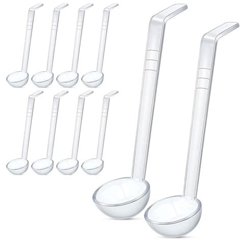 Symkmb 10 Pieces 78inch 1oz Clear Small Ladle Mini Ladle For Sauce