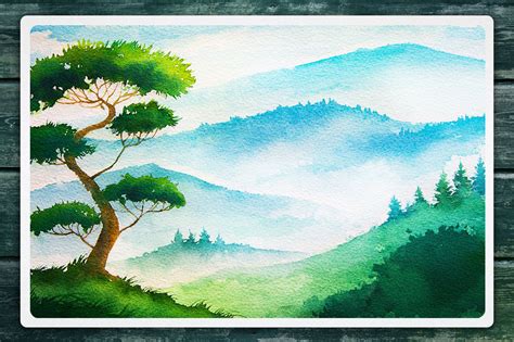 Watercolor Landscape Set By Alex Green Thehungryjpeg