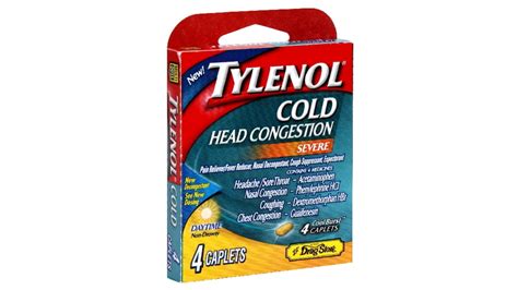 Tylenol Severe Cold Head Congestion Caplets 4 Ct Delivery Near Me