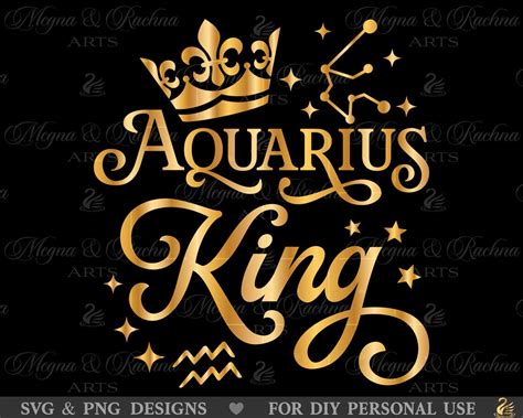 Aquarius King Svg Aquarius Men Svg Birthday Shirt Svg Etsy