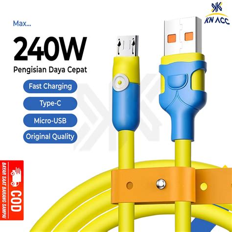 Jual KN ACC KABEL DATA CHARGER SILICON COLOURFULL NVN KD47 MICRO USB