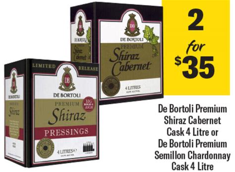 De Bortoli Premium Shiraz Cabernet Cask Litre Or De Bortoli Premium