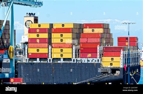 MSC Containers on Ship Stock Photo - Alamy