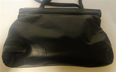 Vintage Davey's of Worcester Black Leather Purse Bag … - Gem