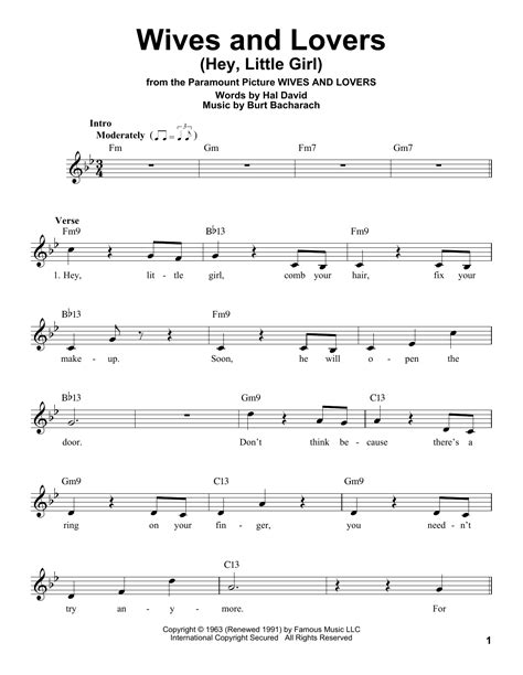 New Guitare Ukulele Sheet Music On Modern Score Burt Bacharach Wives