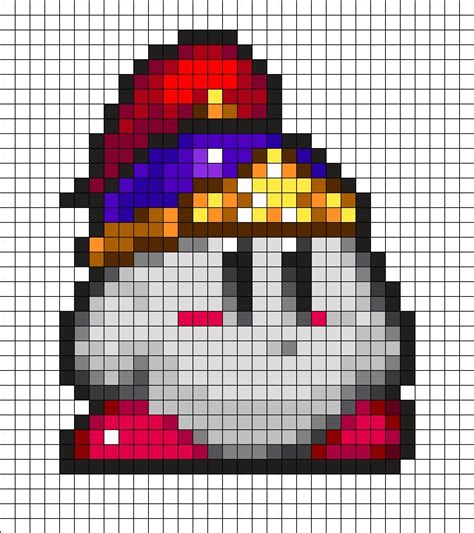 Stone Kirby By Hoshinokaabi On Kandi Patterns Pixel Art Pattern Pixel Art Perler Patterns