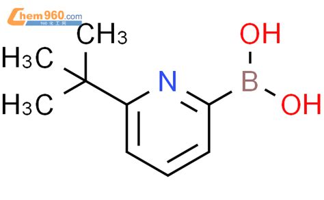 1265478 40 7 6 tert Butyl pyridin 2 yl boronic acid化学式结构式分子式mol