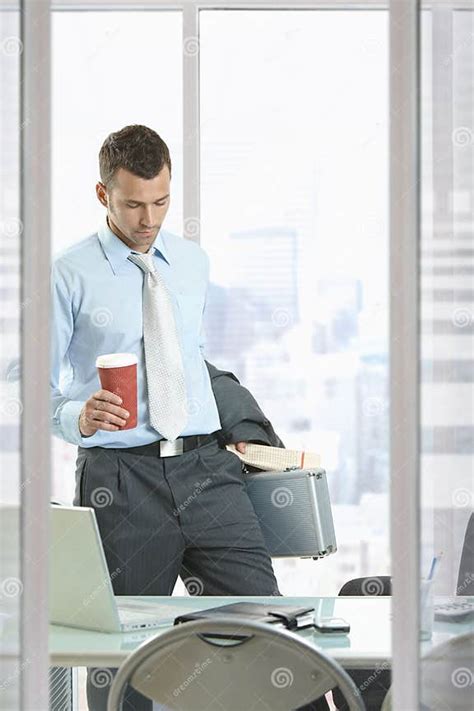 Businessman Leaving Office Stock Photo Image Of Handsome 11433500