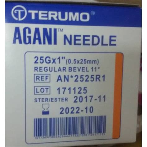 Terumo Agani Needle 1 Box 100unit 18G 21G 23G 24G 25G 27G