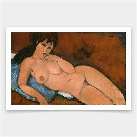 Amedeo Modigliani Nude On A Blue Cushion Art Prints Vintage Art Canvas Wall Art Famous Art