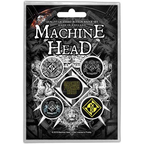 Machine Head バッジ5個セット マシーン・ヘッド Crest バンドtシャツの通販ショップ『tee Merch』