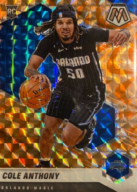 Cole Anthony Mosaic Reactive Orange Price Guide Sports Card