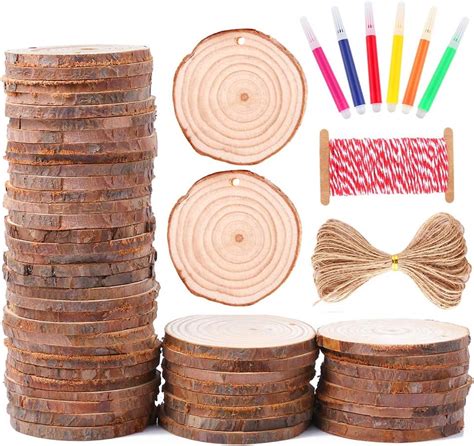 Amazon Caydo Natural Wood Slices 50 Pieces 2 4 2 8 Inch