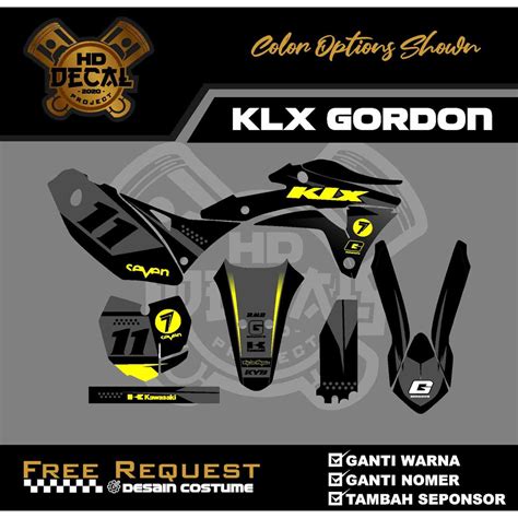 Jual Decal KLX Gordon Decal Klx Bf Dtracker Klx150 Gordon Full Body