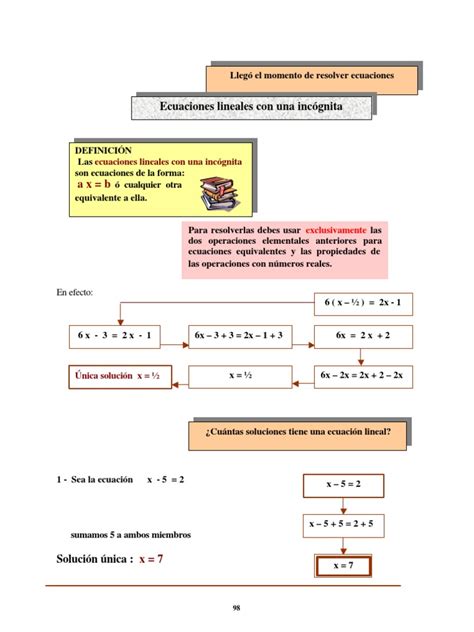 PDF 098 100 Ecuaciones Lineales Una Incognita DOKUMEN TIPS