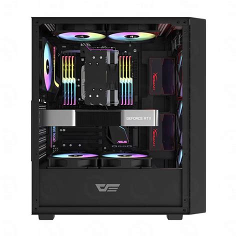 V Case Darkflash Dk Black Fan Led Atx M U En Laptop World