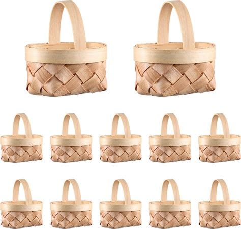 Leer Korb Osterkorb Geflochten Mini 12pcs Woven Körbe Mit Griffen