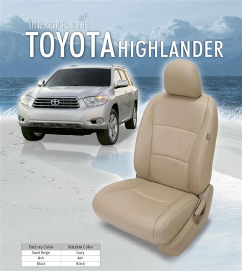 Toyota Highlander LE Katzkin Leather Seats (manual driver seats), 2014, 2015, 2016, 2017, 2018 ...