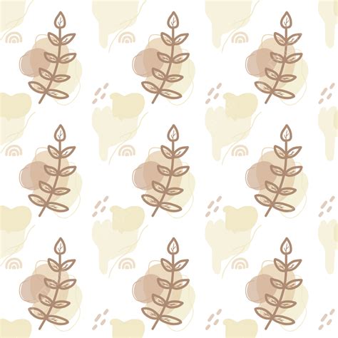 Brown Aesthetic White Transparent Beautiful Aesthetic Leaf Line Art