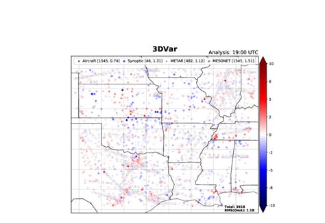 Spatial Distribution Of Temperature Observations And Analysis Residuals