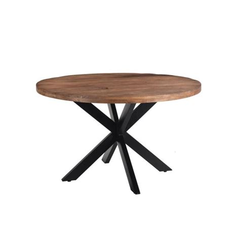 Livingfurn Eetkamertafel Rocky Round Spider 150cm Mangohout