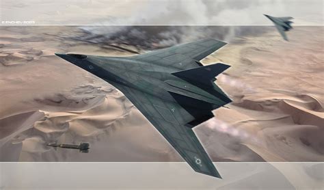 Stealth bomber design inspired by the F117 on Behance