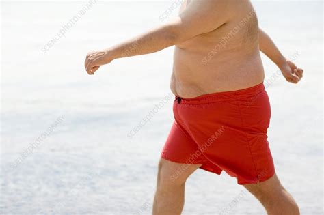 Overweight Man Walking Stock Image F0026958 Science Photo Library