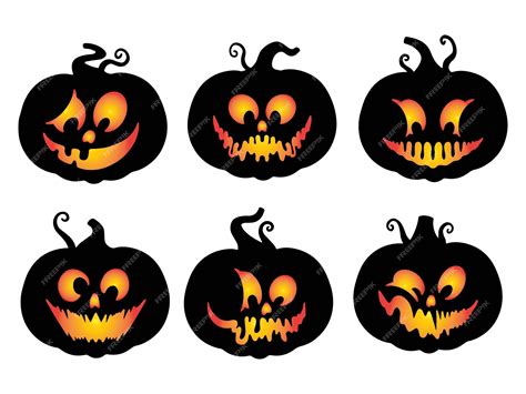 Premium Vector Halloween Scary Face Pumpkin