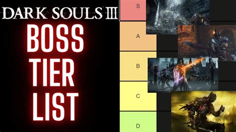 Tier List Of All Bosses In Dark Souls 3 Youtube