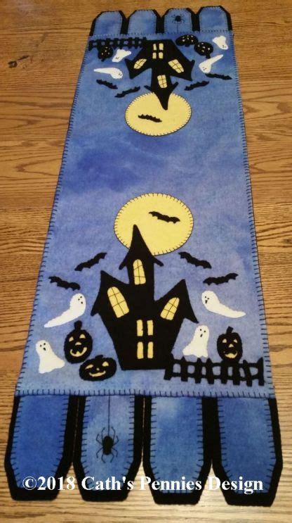 Wool Applique Pattern Halloween Wool Applique Pattern Pumpkins Wool Applique Wool Table