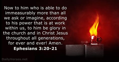 Ephesians 3:20-21 - Bible verse - DailyVerses.net