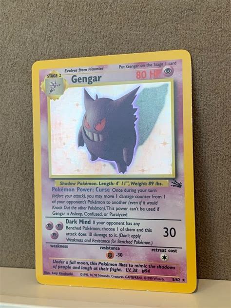 5 62 Gengar Holo ENG Pokemon Fossil Kaufen Auf Ricardo